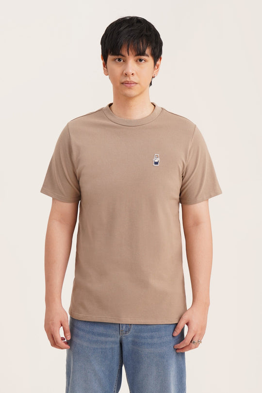 Regular Fit T-Shirt with Crew Bear Patch Embroidery