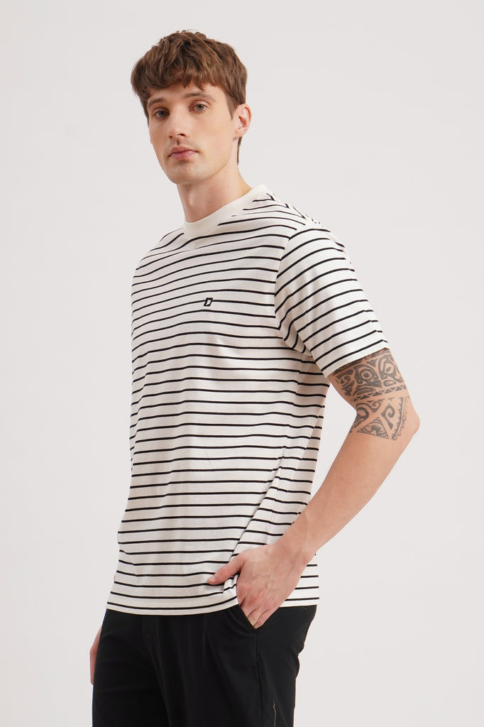 【Paragraph】25SS★ No.69 WASHED PIN STRIPE T SHIRT WASHED PIN STRIPE T SHIRT - PARAGRAPH | 60% - Asian Fashion