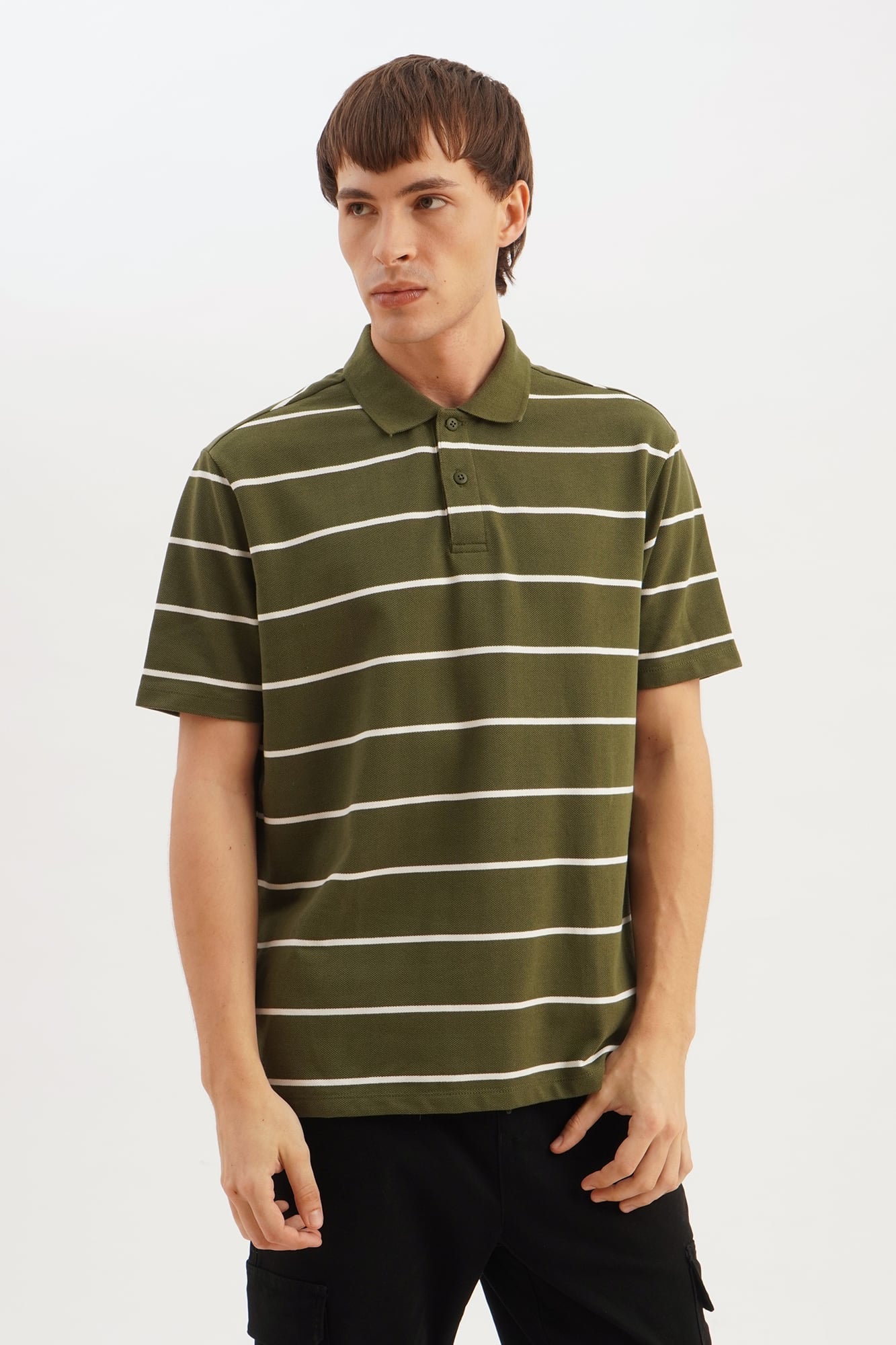 Relaxed Fit Striped Polo PENSHOPPE