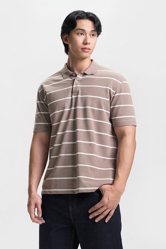 Relaxed Fit Striped Polo