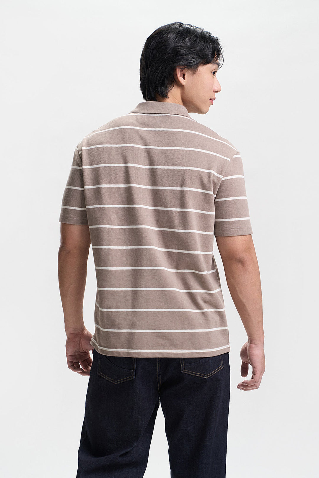 Relaxed Fit Striped Polo
