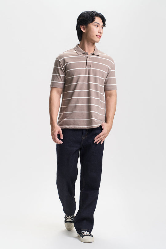 Relaxed Fit Striped Polo