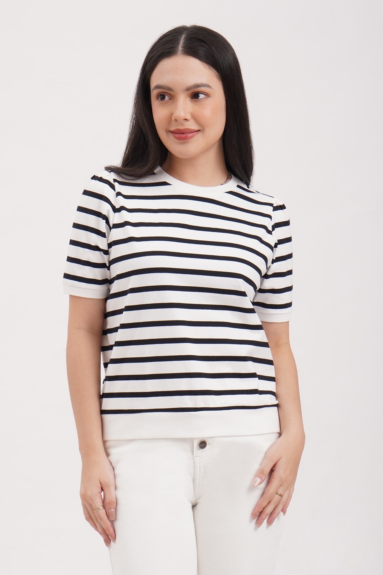 herlipto Saint-Louis Striped Top ホワイト