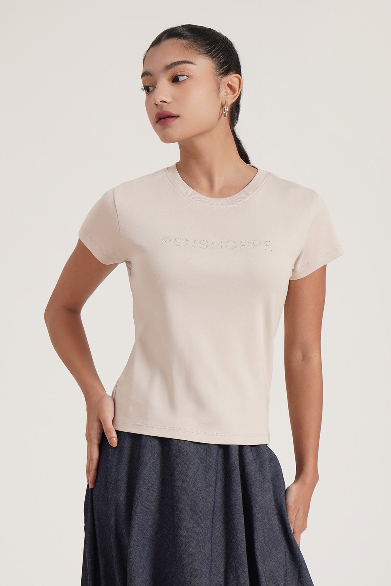 Penshoppe Studded Graphic T-Shirt