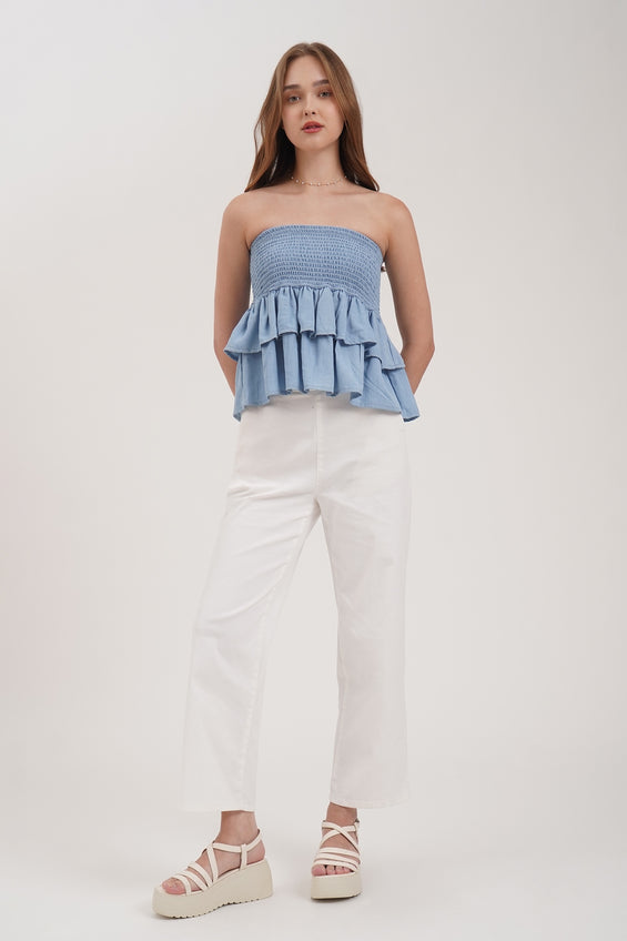 Smocked Tiered Skirt