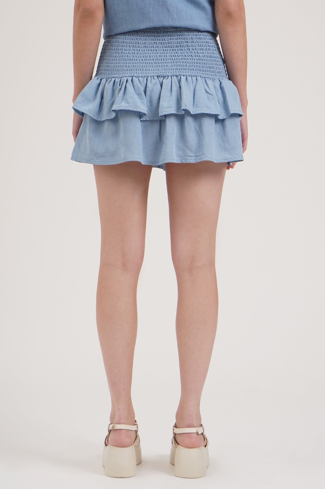 Smocked Tiered Skirt