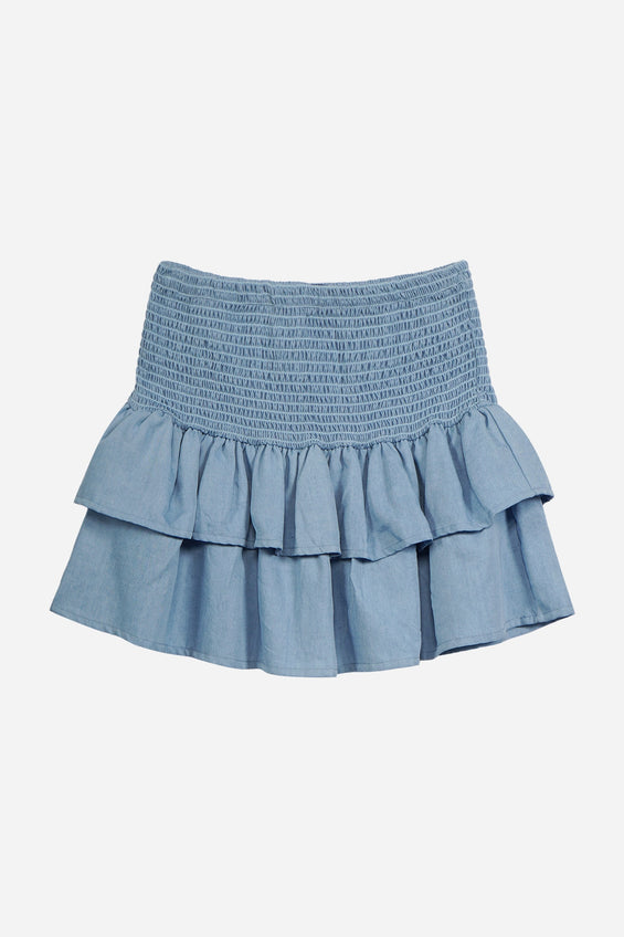 Smocked Tiered Skirt