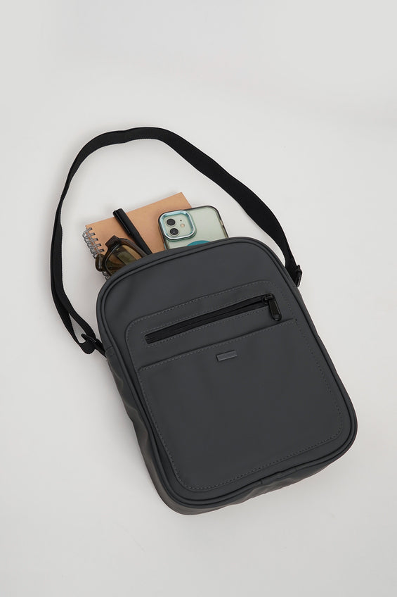 Premium PU Coated Sling Bag with Front Pocket