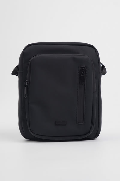 PU Coated Sling Bag with Metal Bar Branding