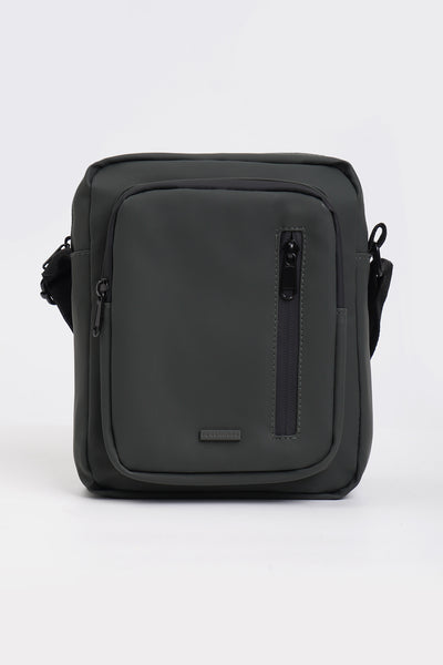 PU Coated Sling Bag with Metal Bar Branding