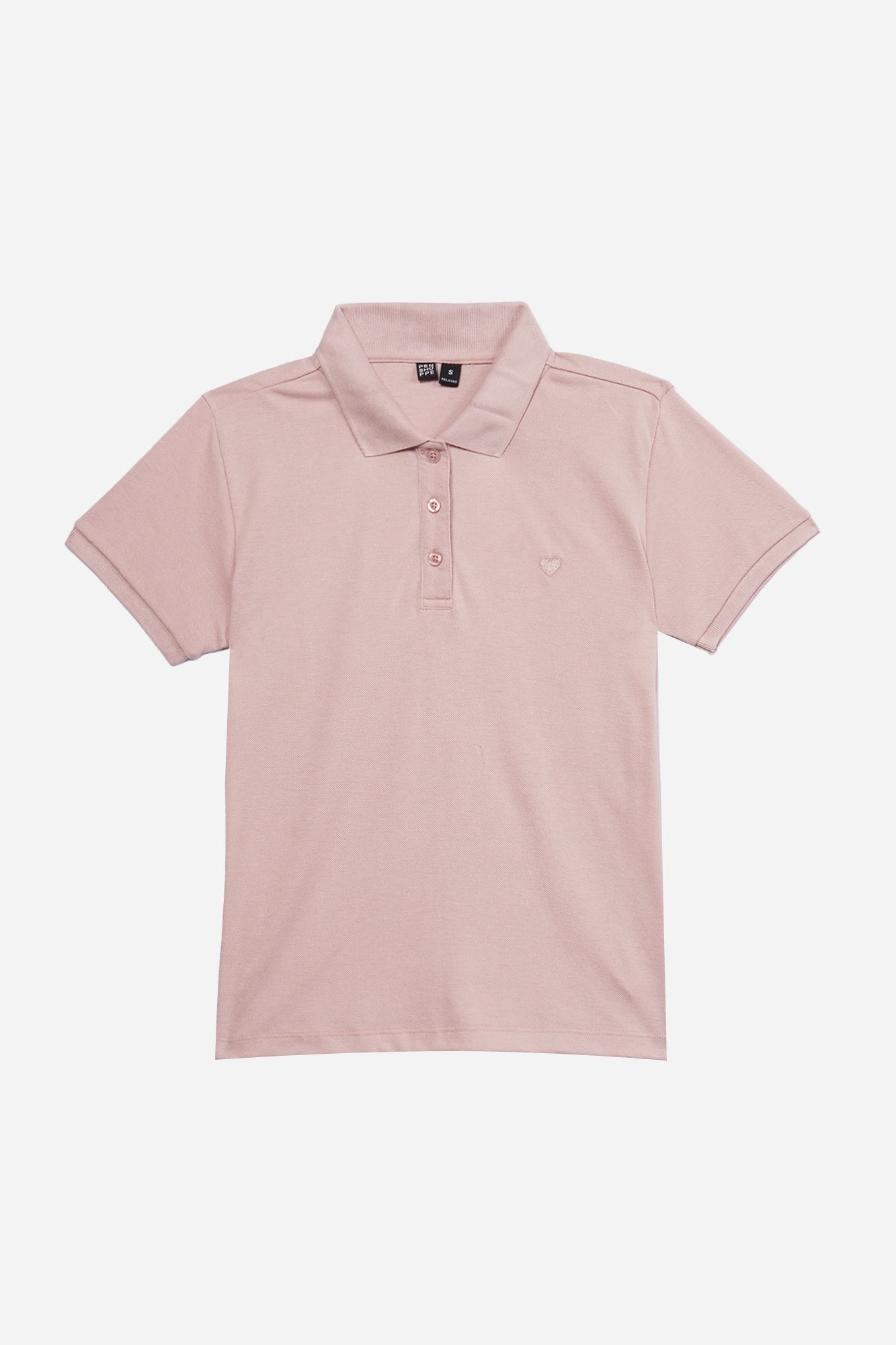 Relaxed Fit Polo with Heart Embroidery – PENSHOPPE