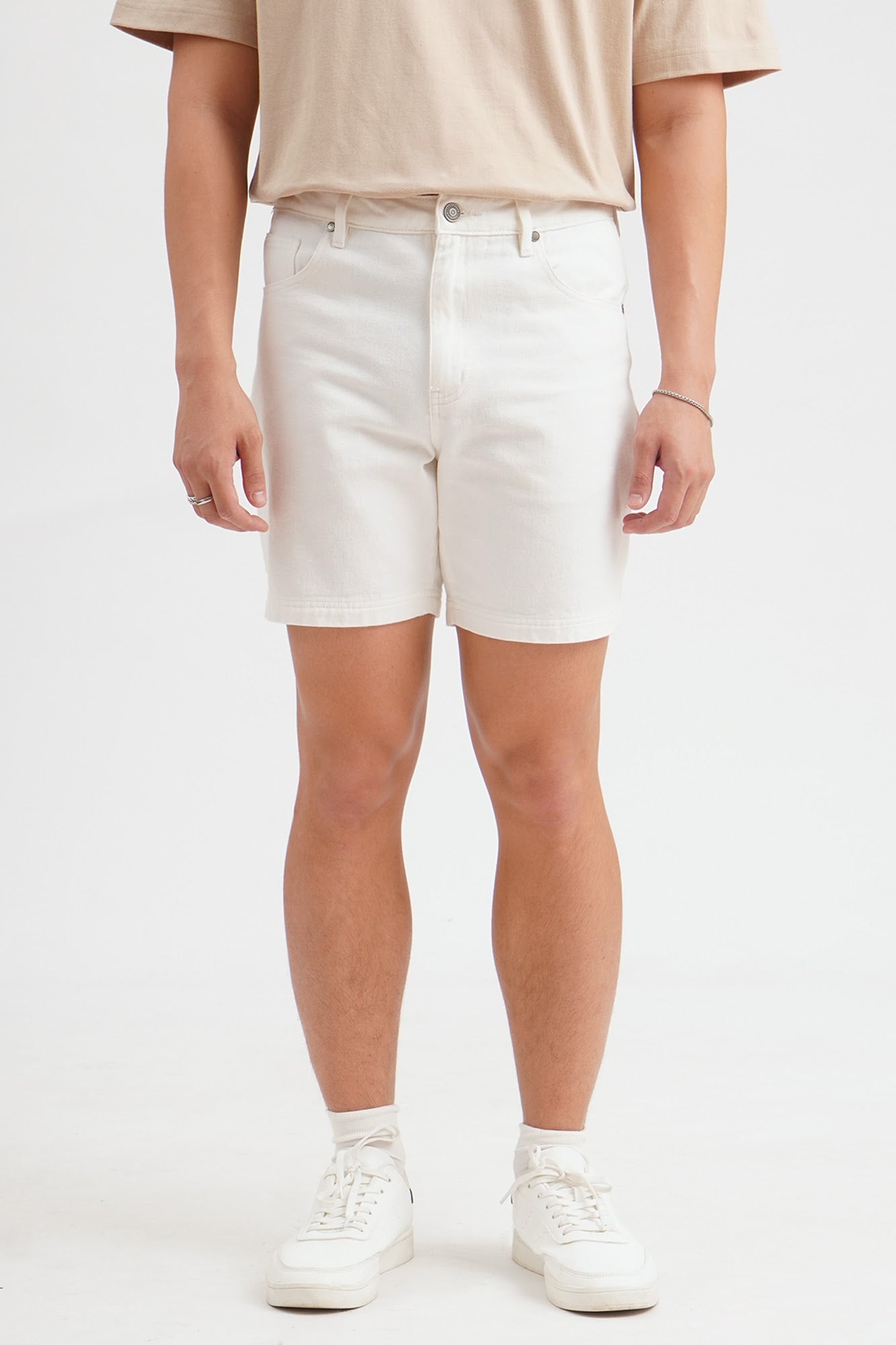L greatLAnd NOMAN CARPENTER SHORTS White パンツ greatLAnd LEATHER
