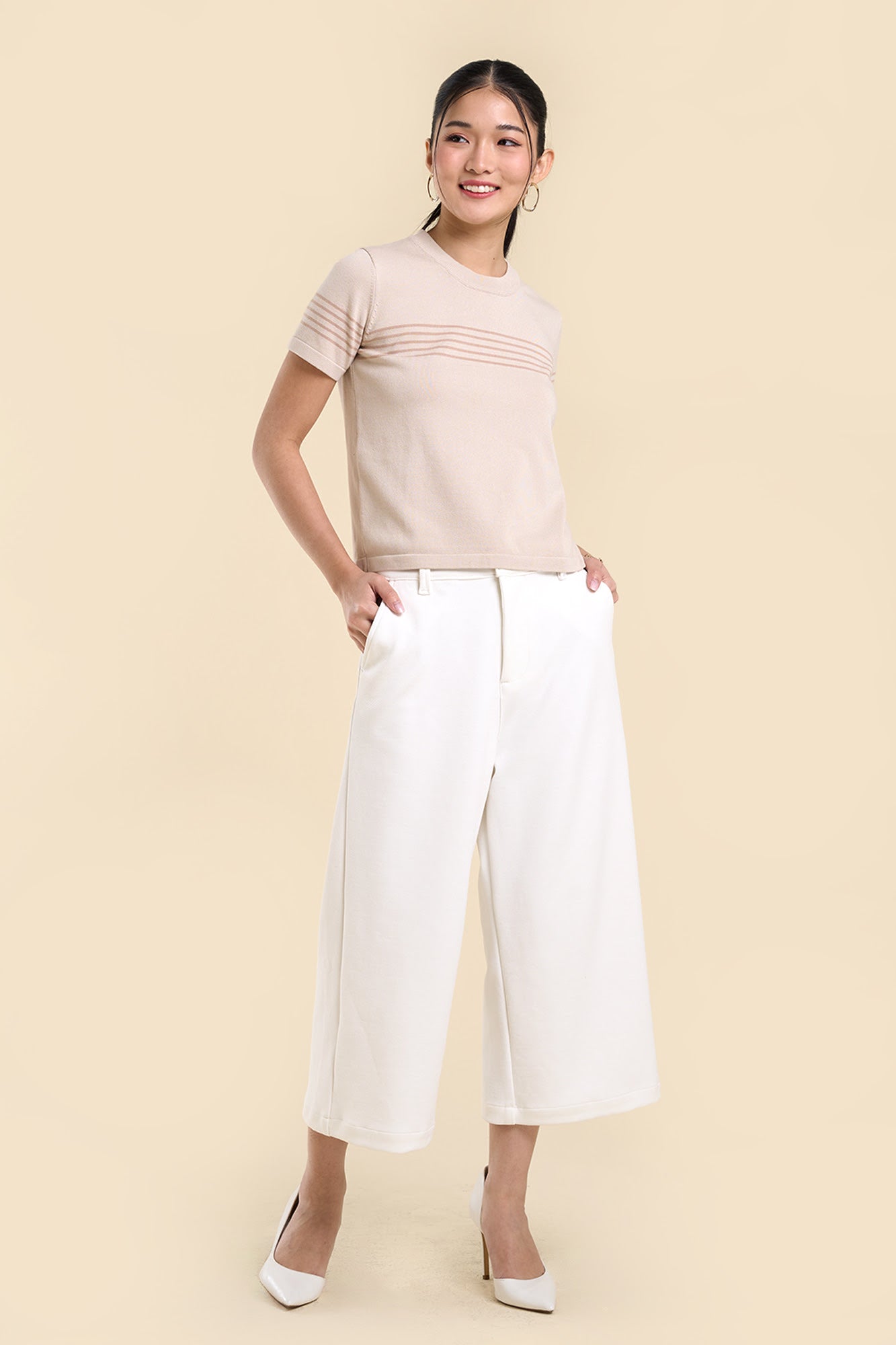 Dress Code Light Knit Striped Top