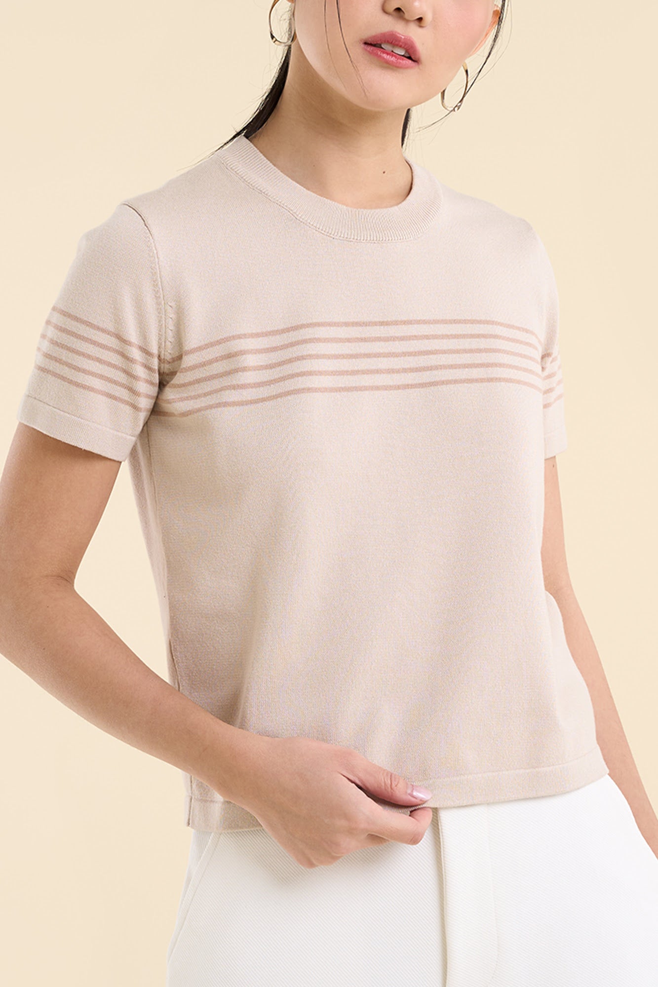 Dress Code Light Knit Striped Top