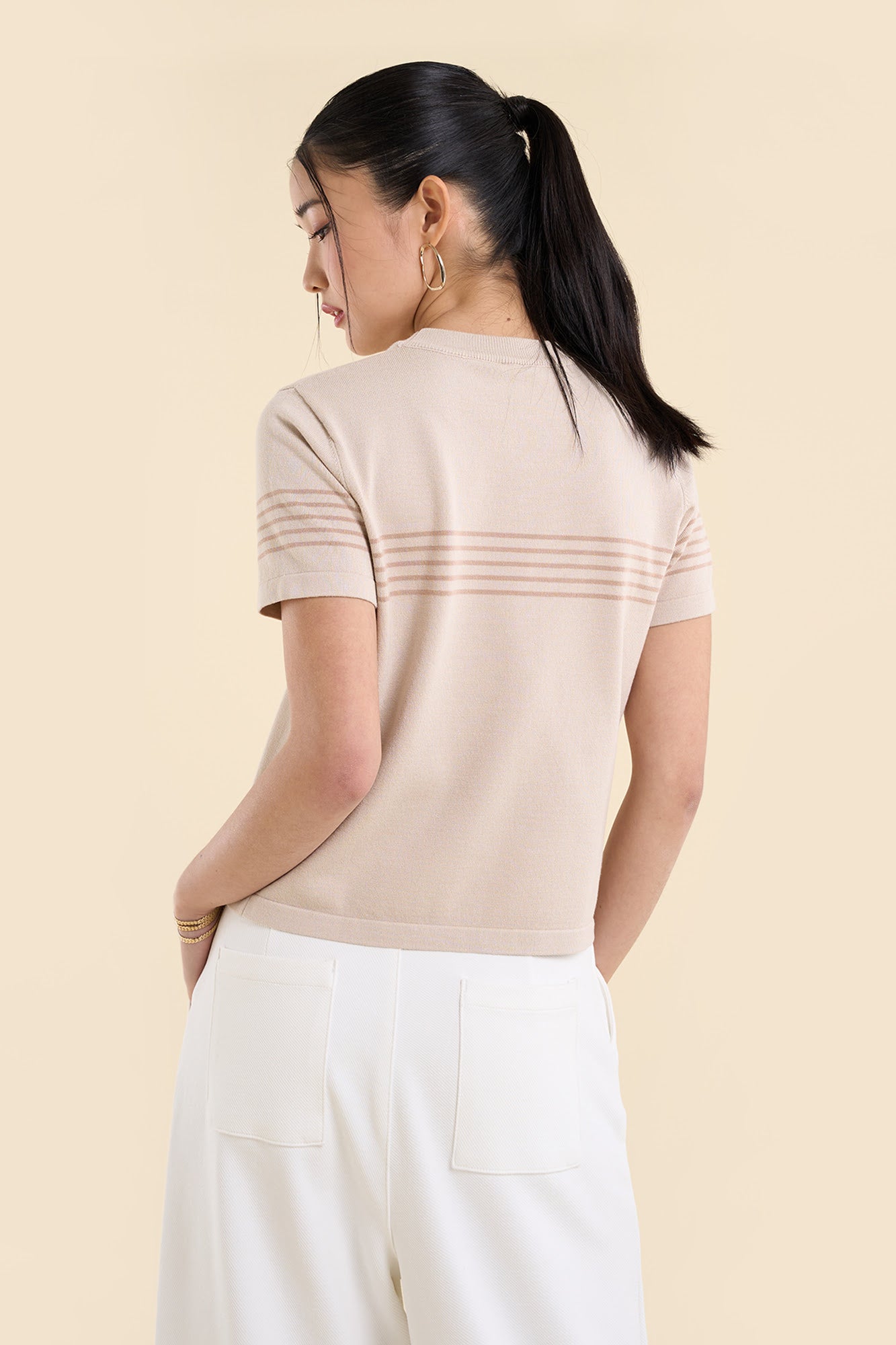 Dress Code Light Knit Striped Top