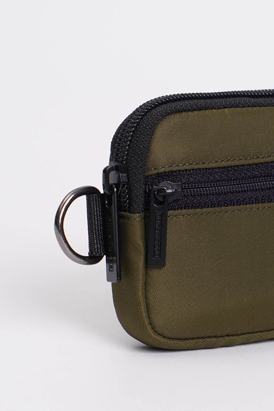 Coin Purse with Back Snap Pocket and Clip Label
