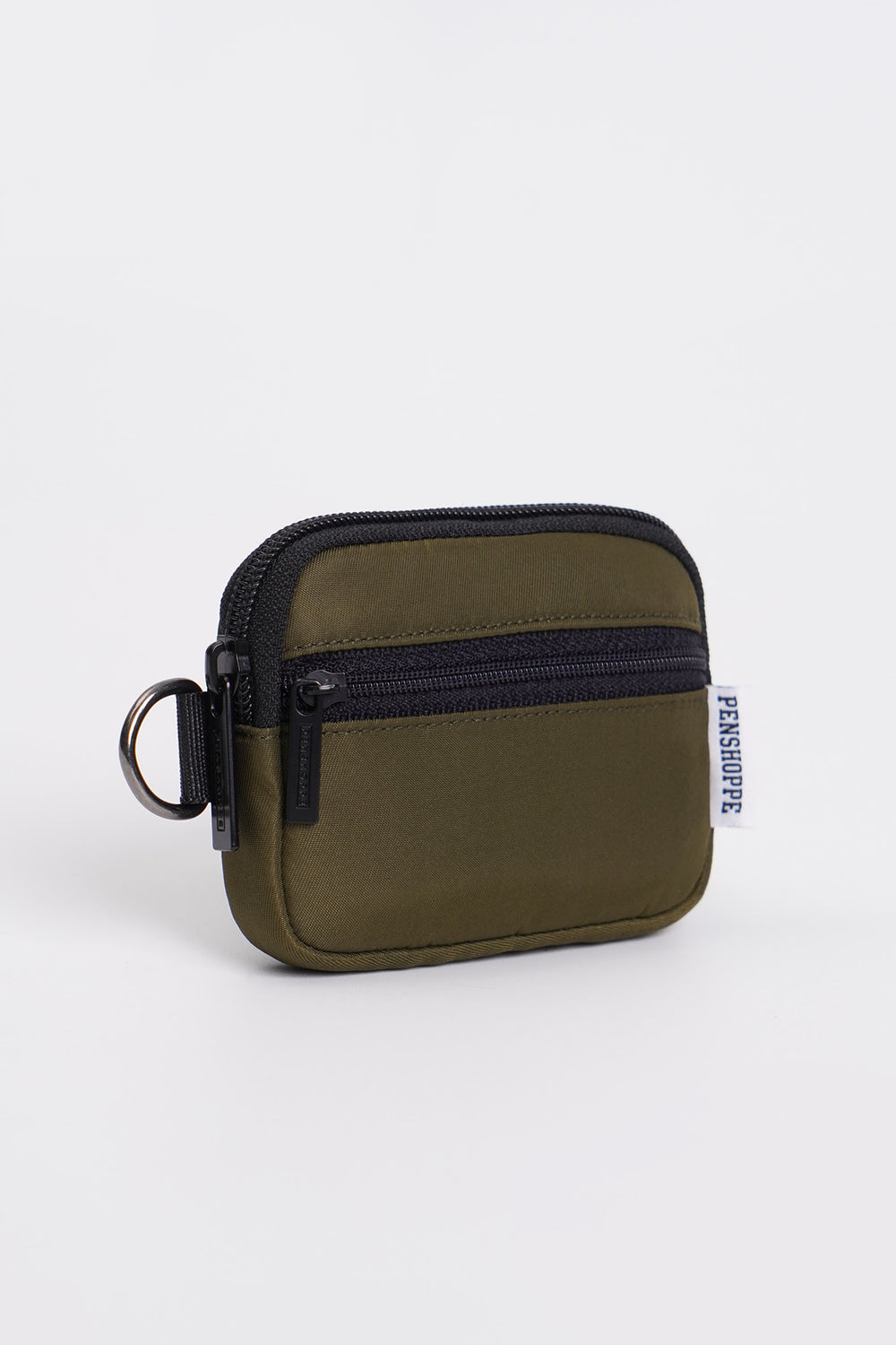 Coin Purse with Back Snap Pocket and Clip Label