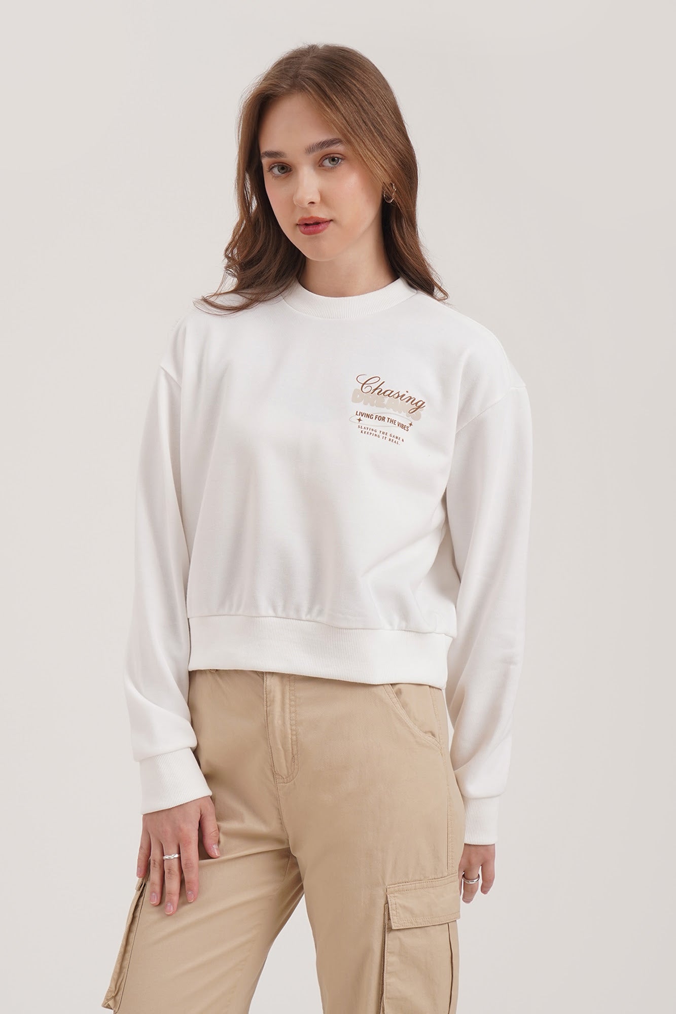 Chasing Dreams Loose Fit Cropped Pullover Sweater – PENSHOPPE