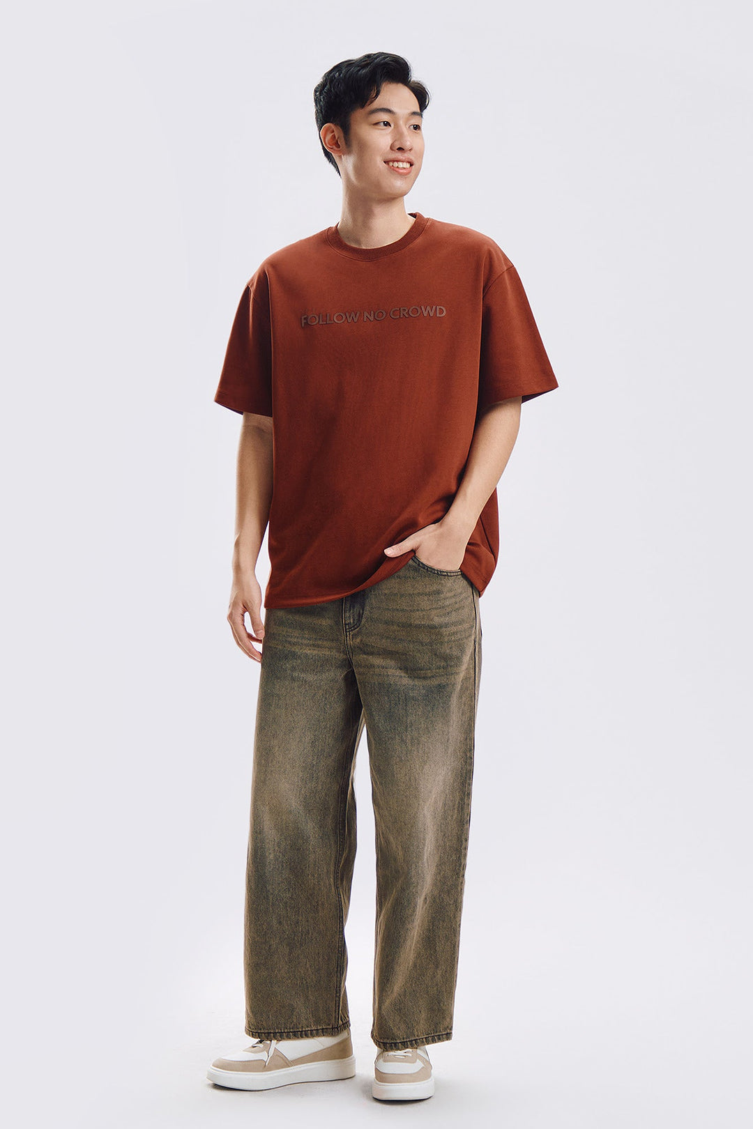 Follow No Crowd Relaxed Fit Graphic T-Shirt