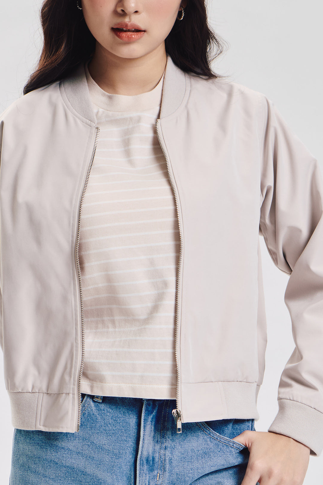 Relaxed Fit Bomber Jacket