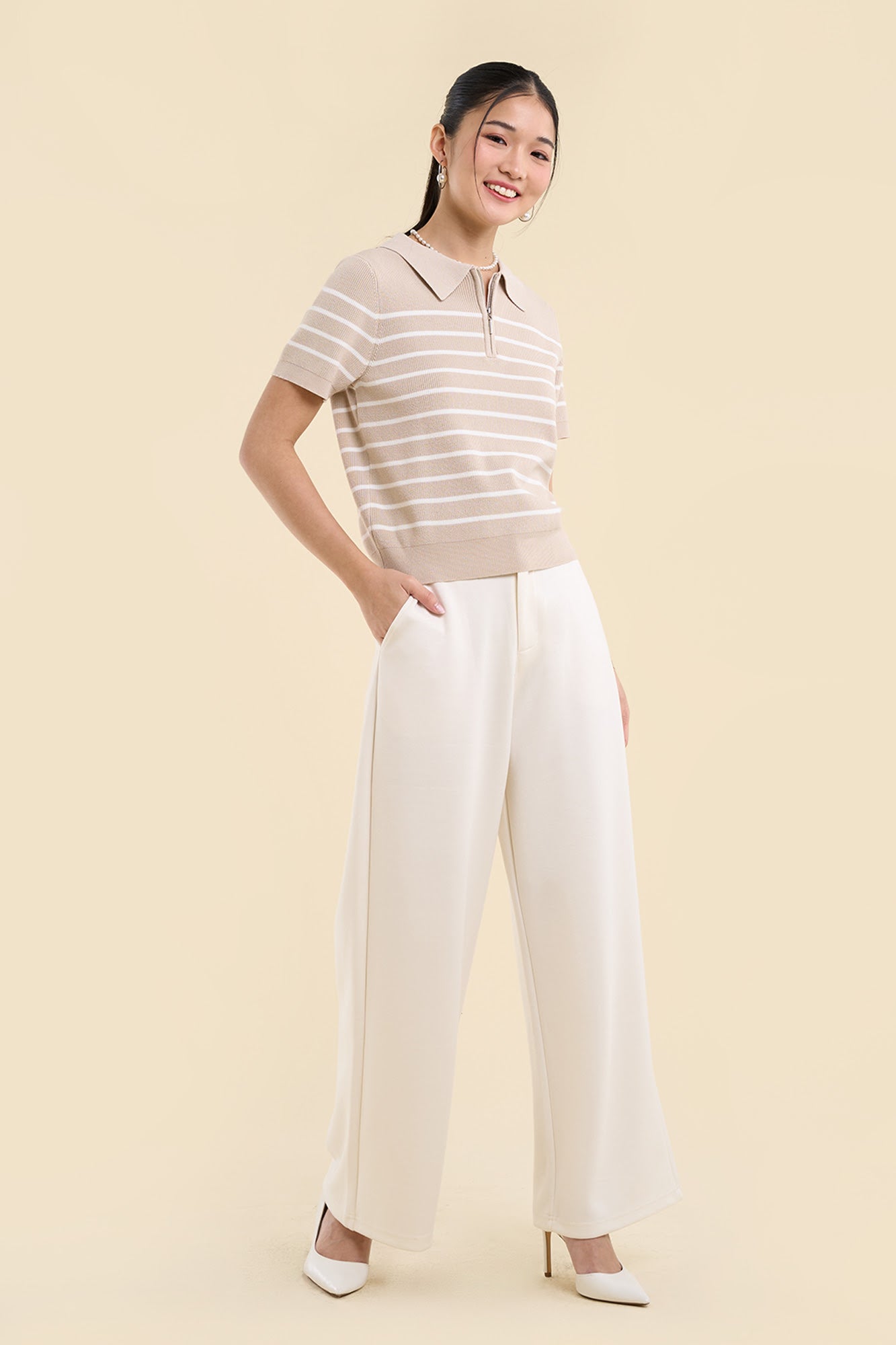 Dress Code Light Knit Striped Polo