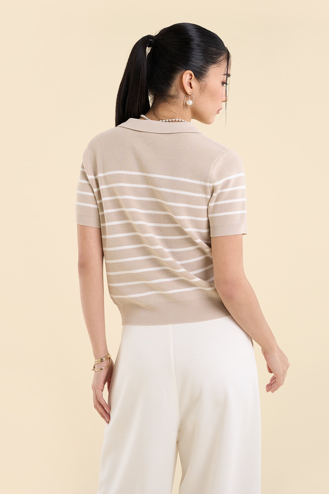 Dress Code Light Knit Striped Polo