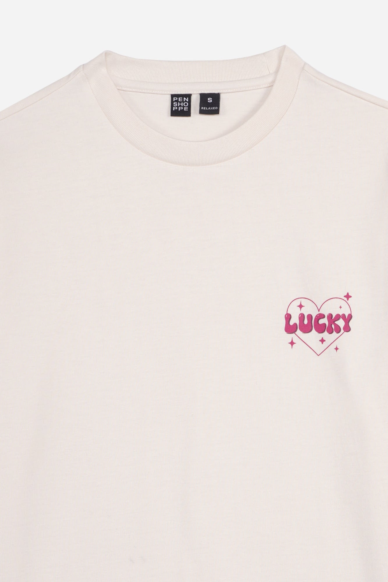 Lucky Relaxed Fit Embroidered T-Shirt – PENSHOPPE