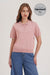 Relaxed Fit Contrast Tipping Flat Knit Polo