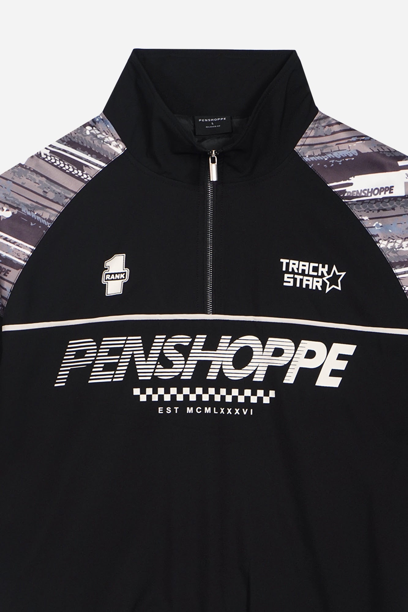 Relaxed Fit Half-Zip Nylon Jacket – PENSHOPPE