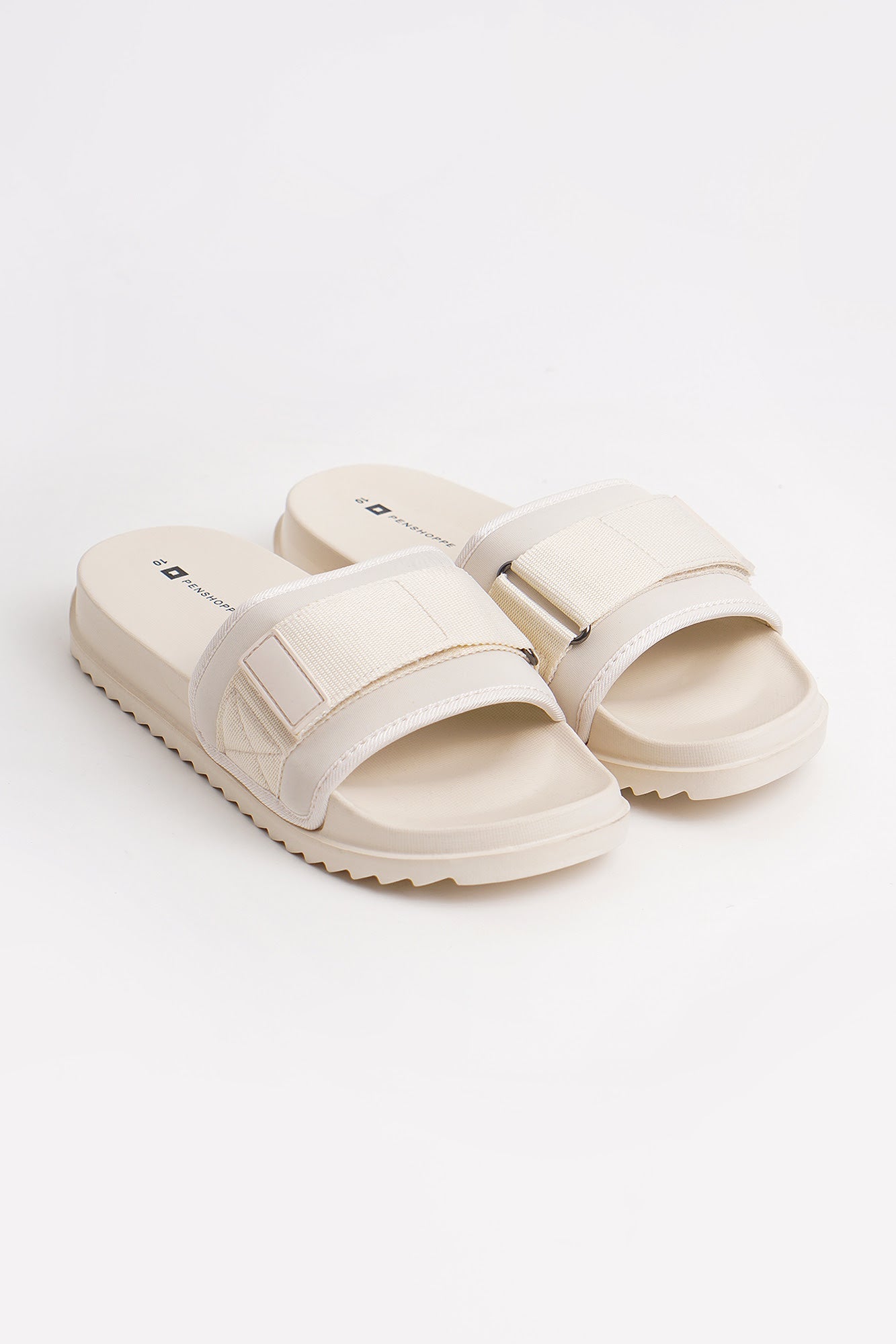 Women's Rubber Slides with Velcro Band
