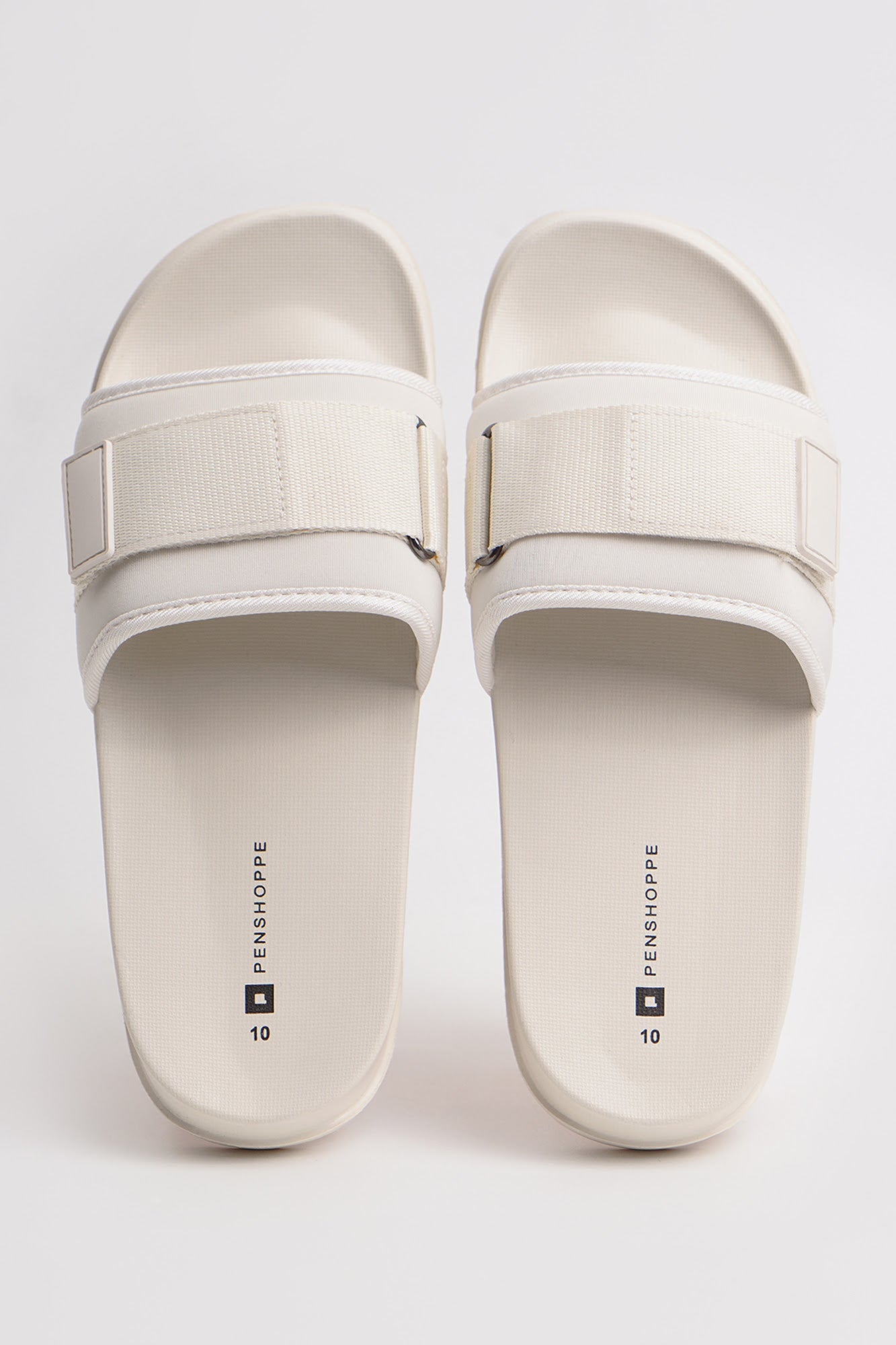 Women's Rubber Slides with Velcro Band