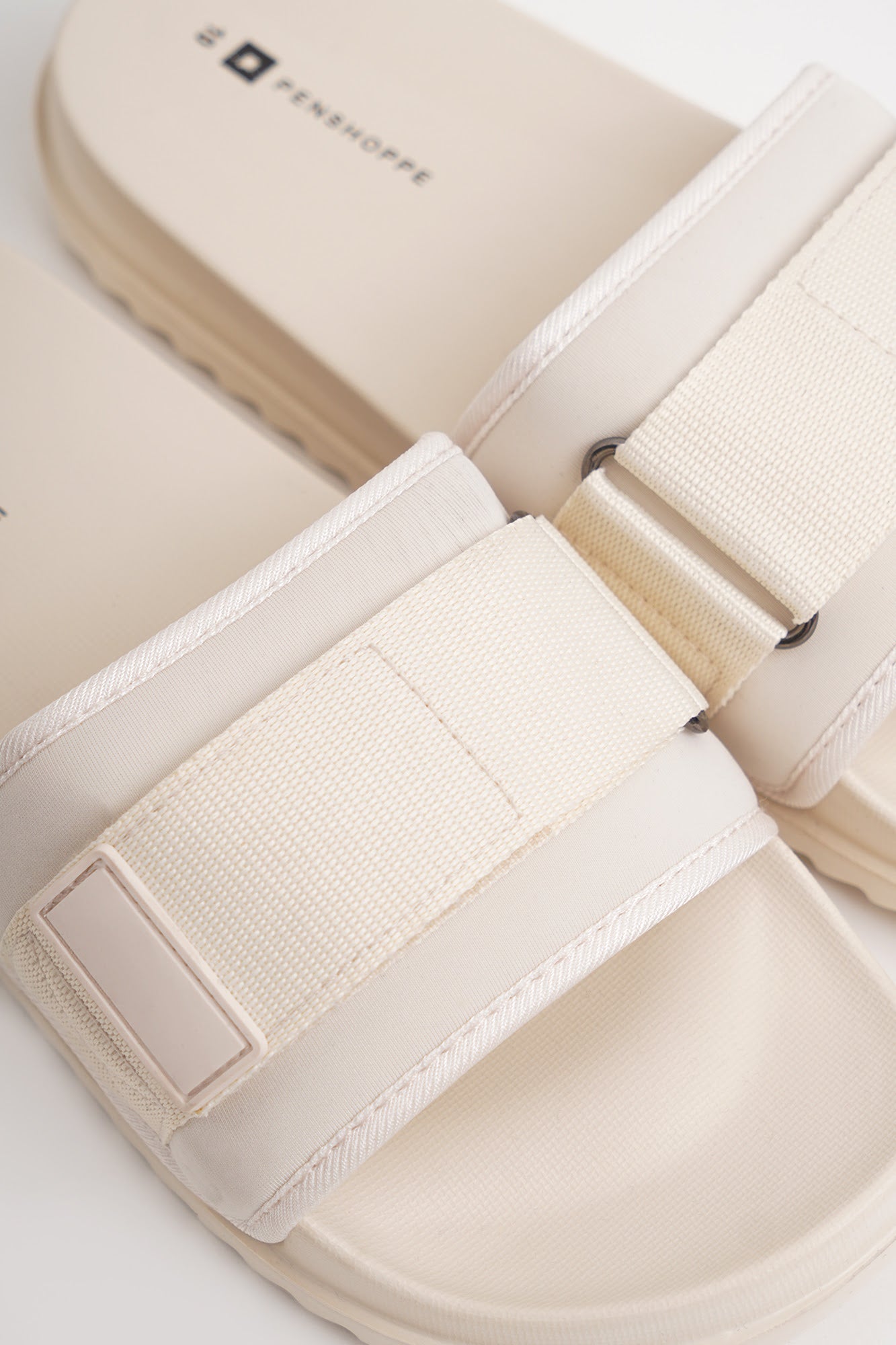 Women's Rubber Slides with Velcro Band