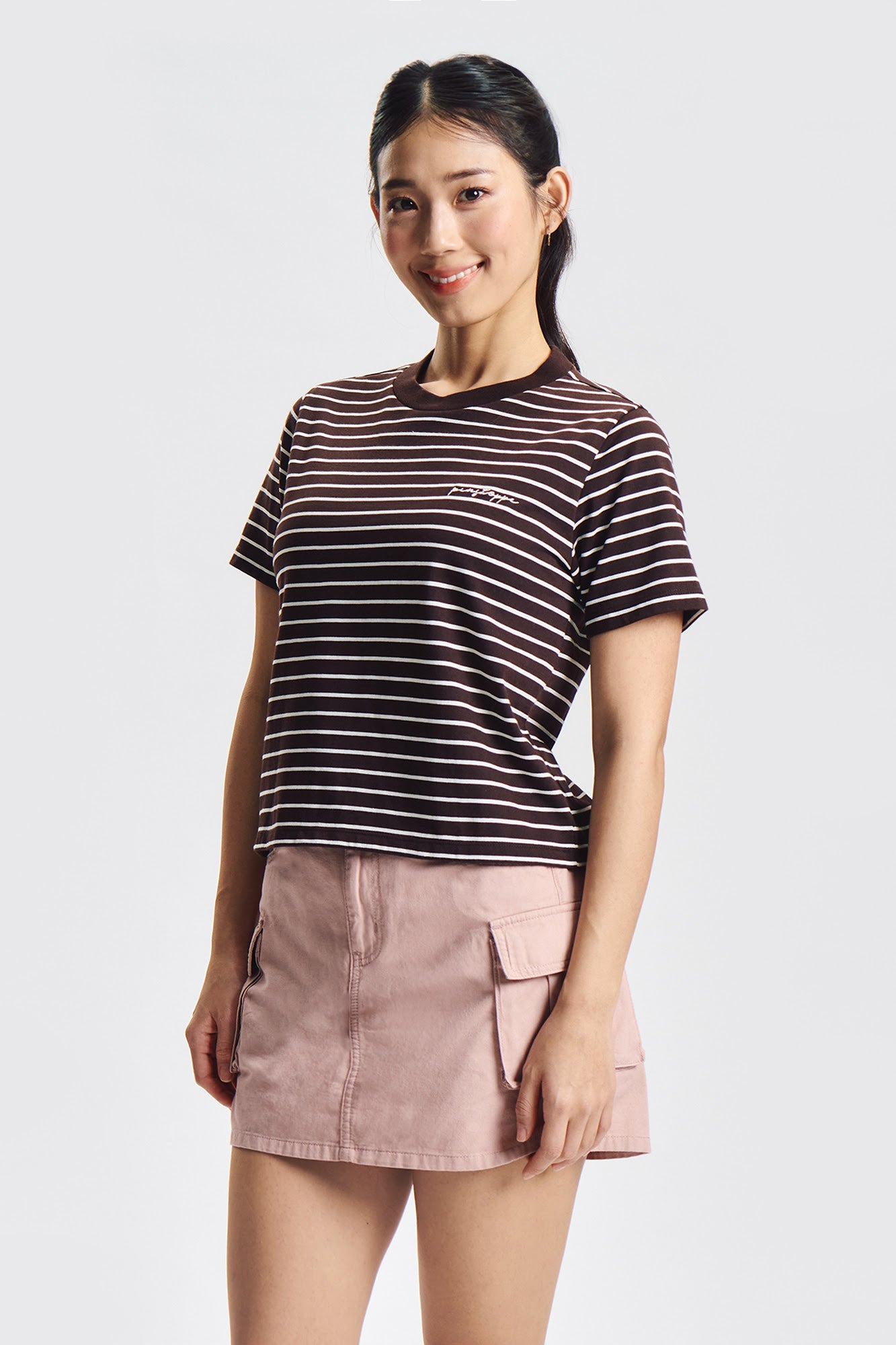 Stripes Relaxed T-Shirt with Branding