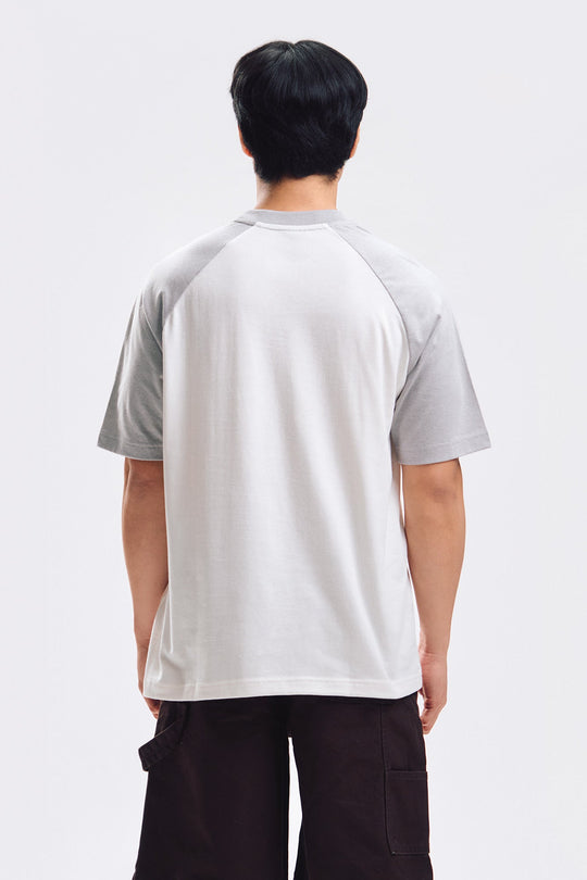 Relaxed Fit Raglan T-Shirt with Embroidery