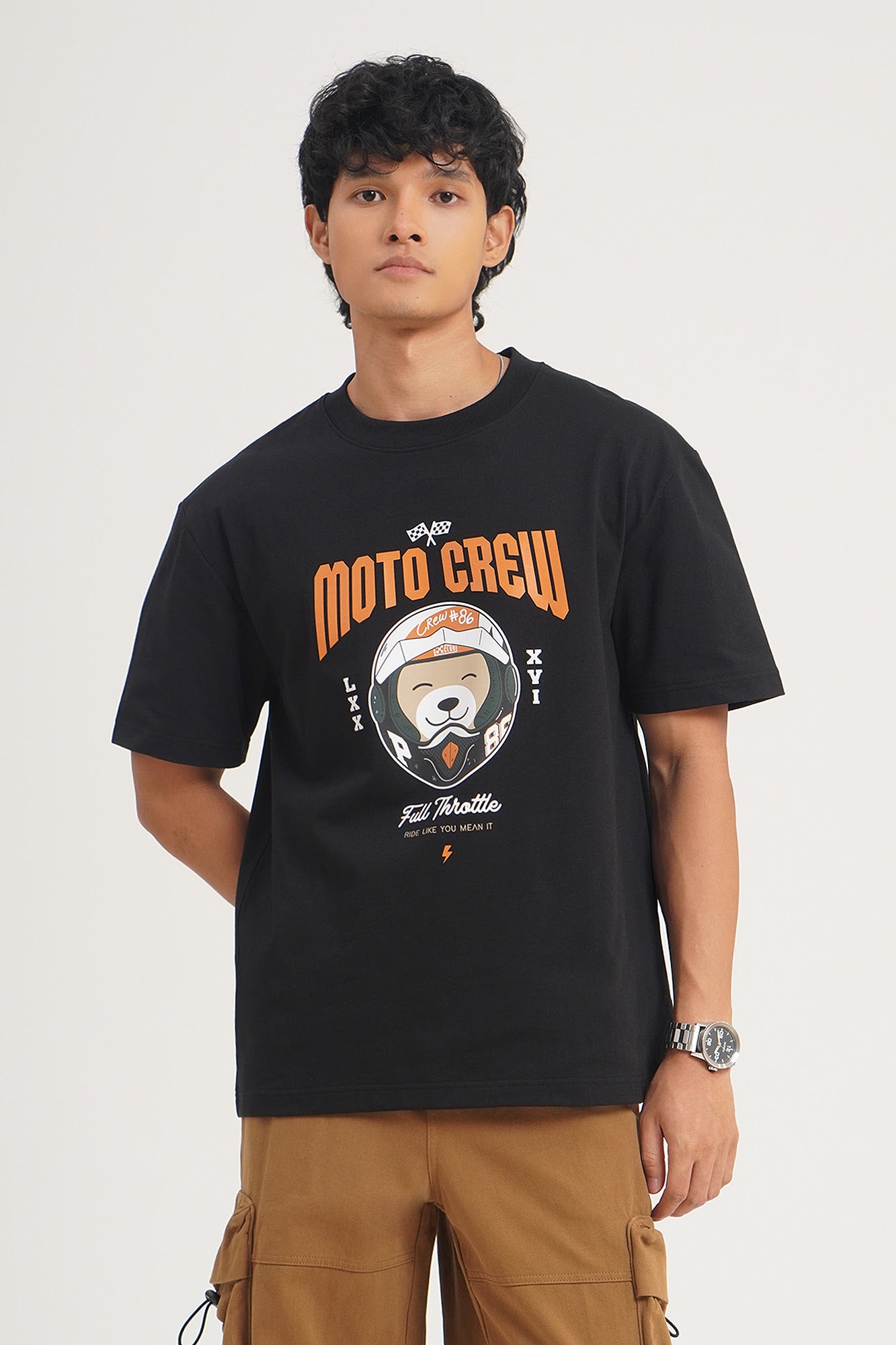 Moto Crew Relaxed Fit Graphic T-Shirt