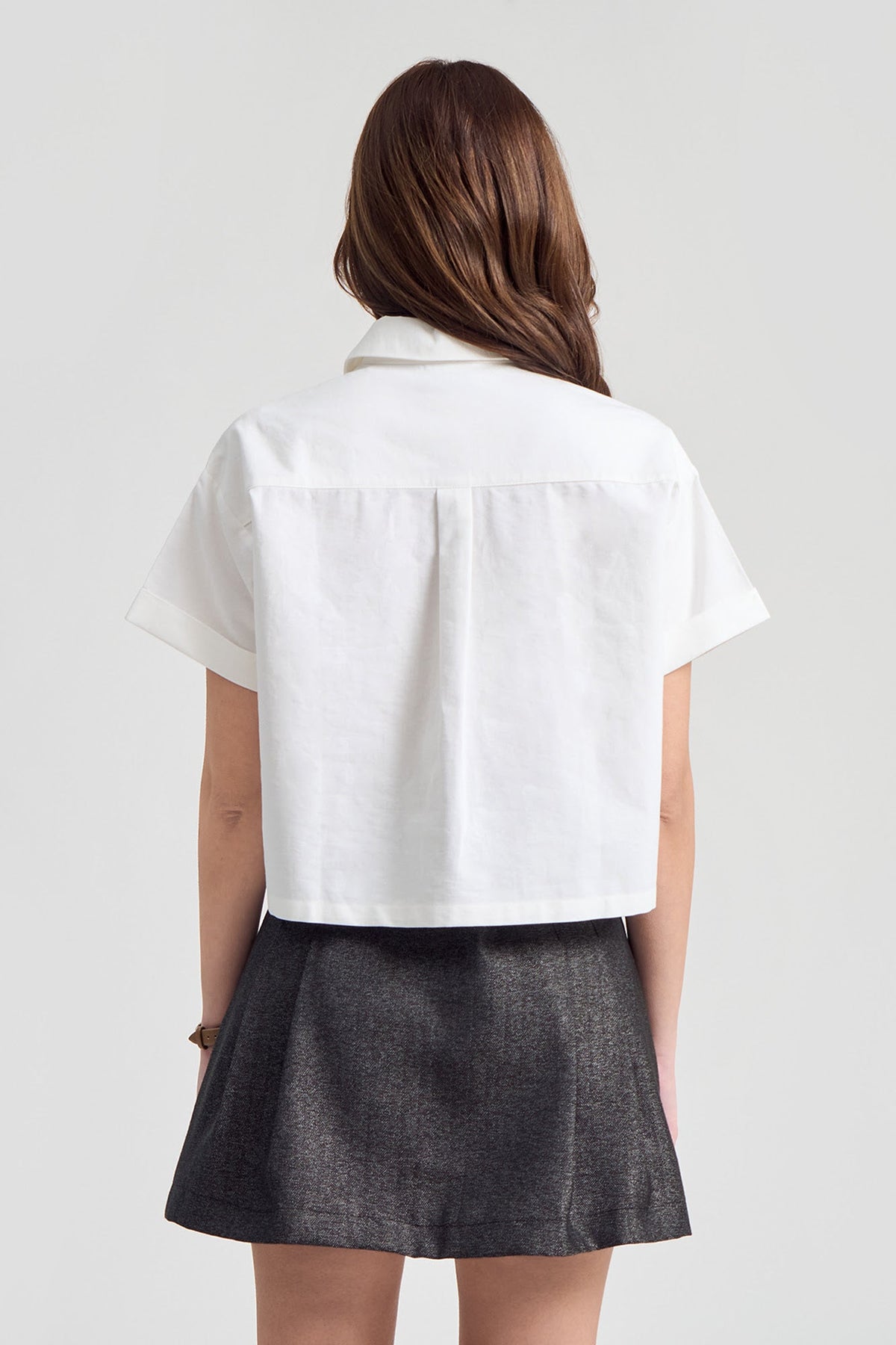 Loose Fit Short Sleeve Button Down Shirt