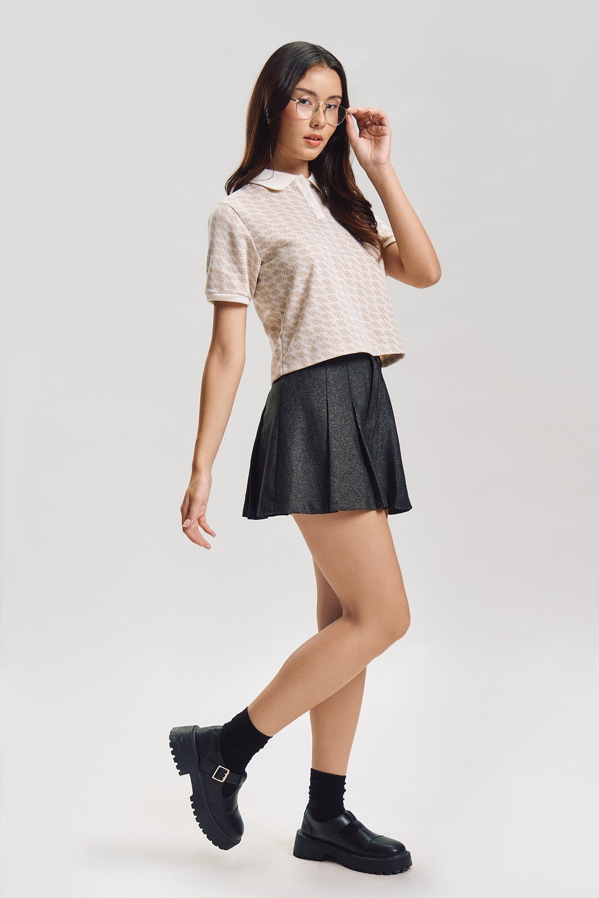 Relaxed Fit Monogram Jacquard Polo