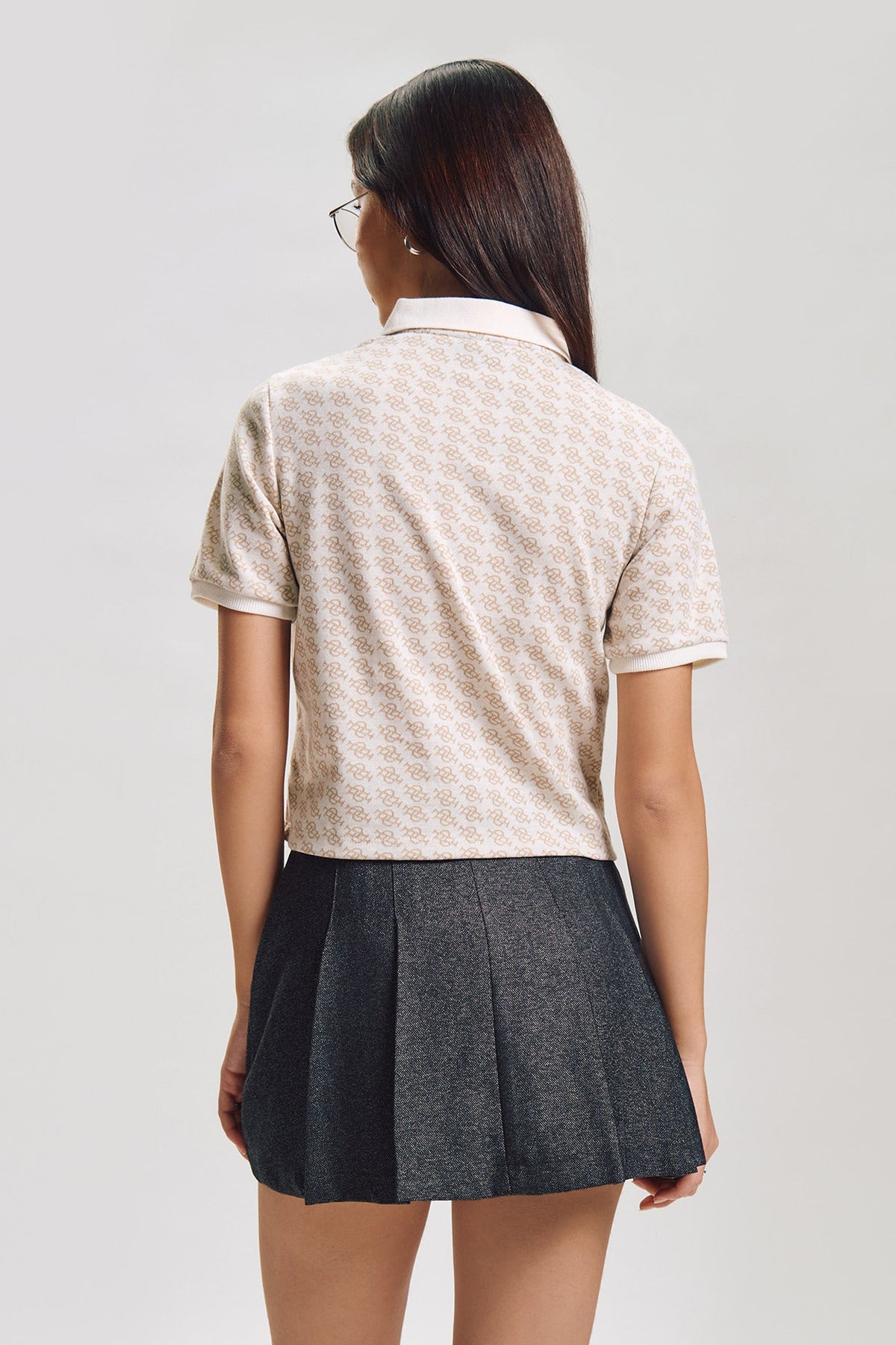 Relaxed Fit Monogram Jacquard Polo