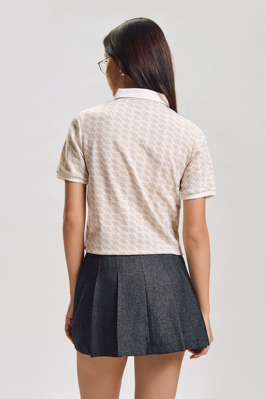 Relaxed Fit Monogram Jacquard Polo
