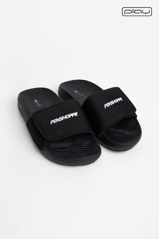 Men's Mesh Velcro Slides with Soft Footbed