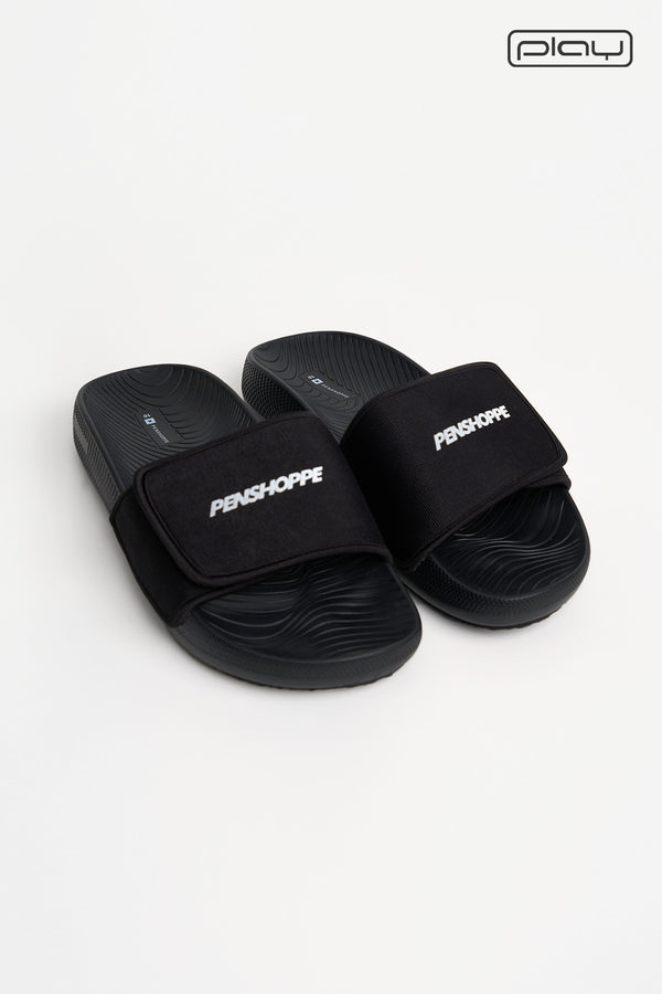 Men's Mesh Velcro Slides with Soft Footbed
