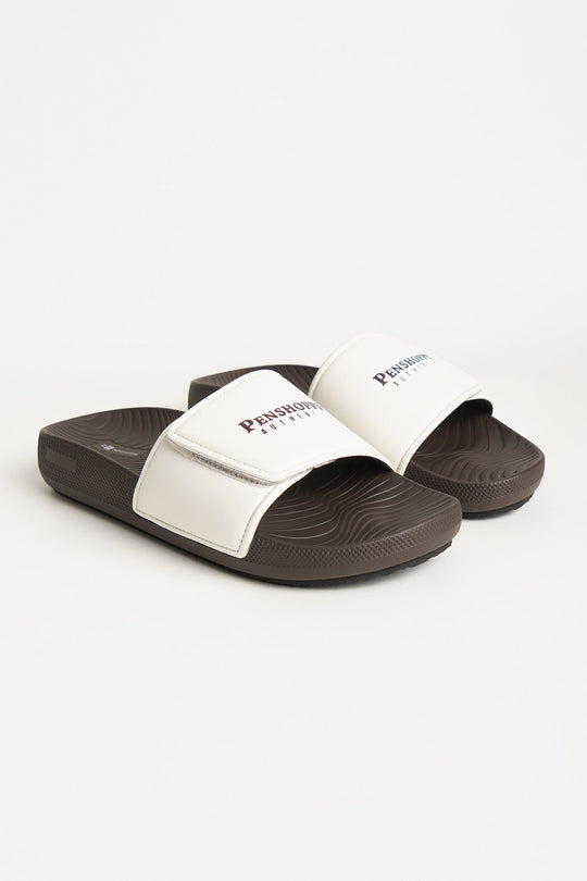 Men's Two-Toned Soft Sole Slides with Debossed Branding