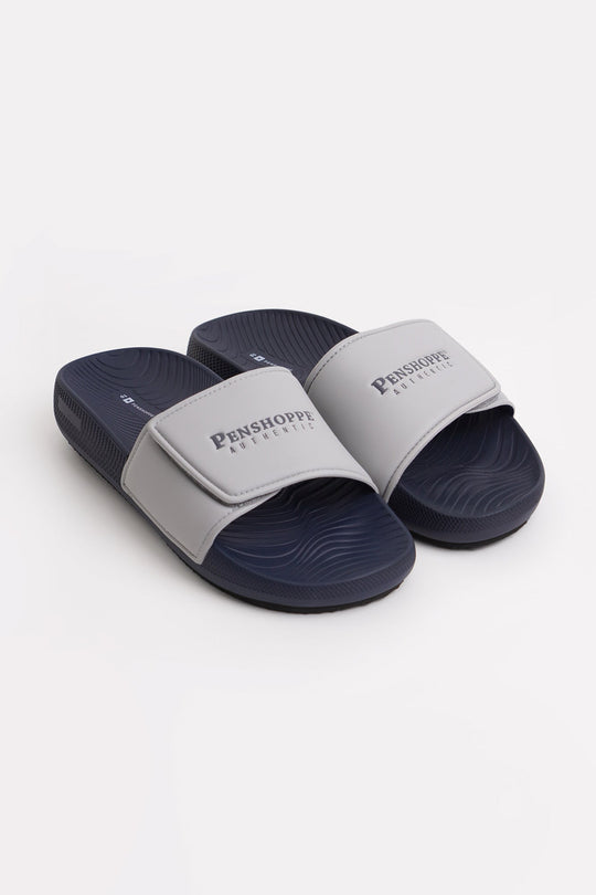 Men's Two-Toned Soft Sole Slides with Debossed Branding