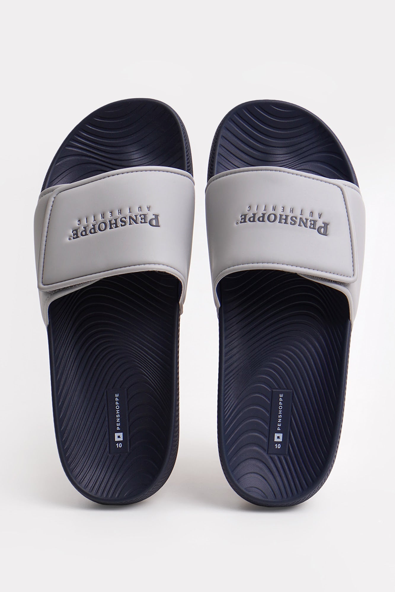 Men's Two-Toned Soft Sole Slides with Debossed Branding