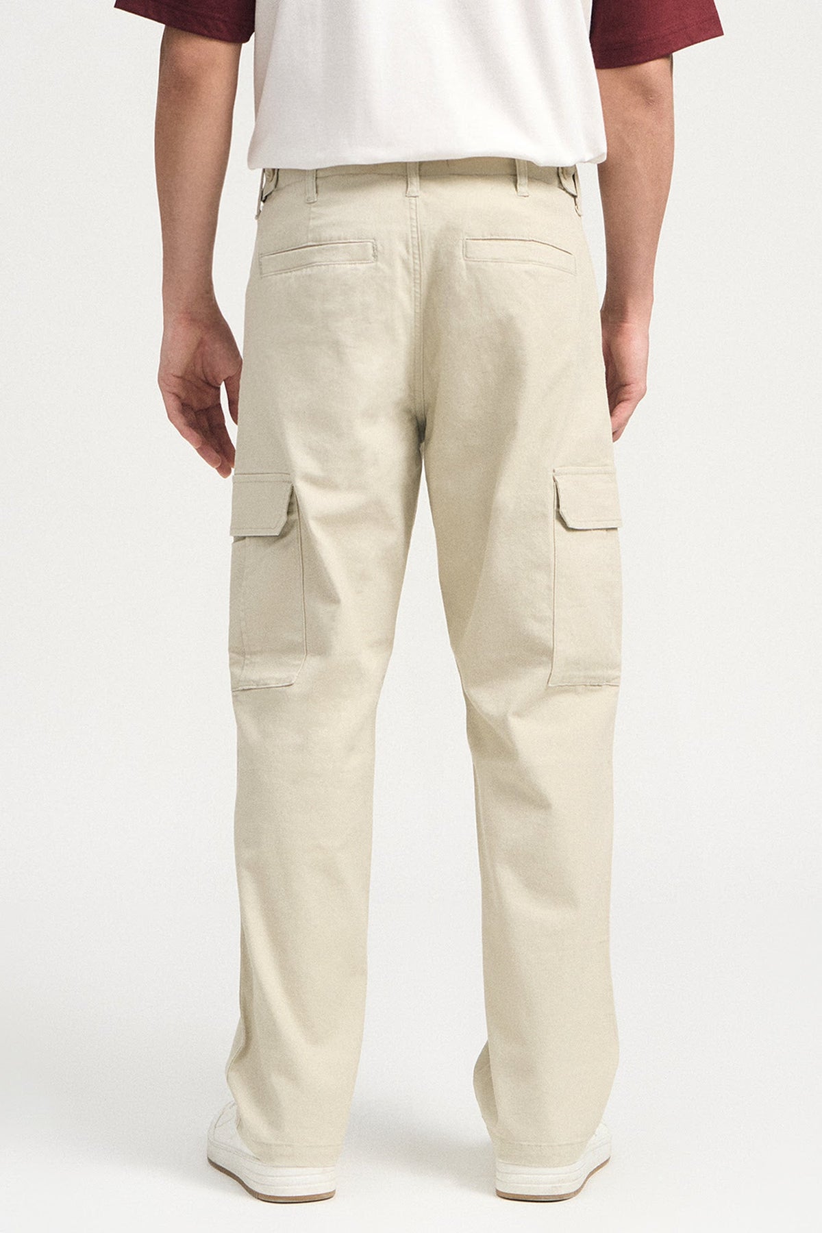 Straight Fit Cargo Canvas Pants