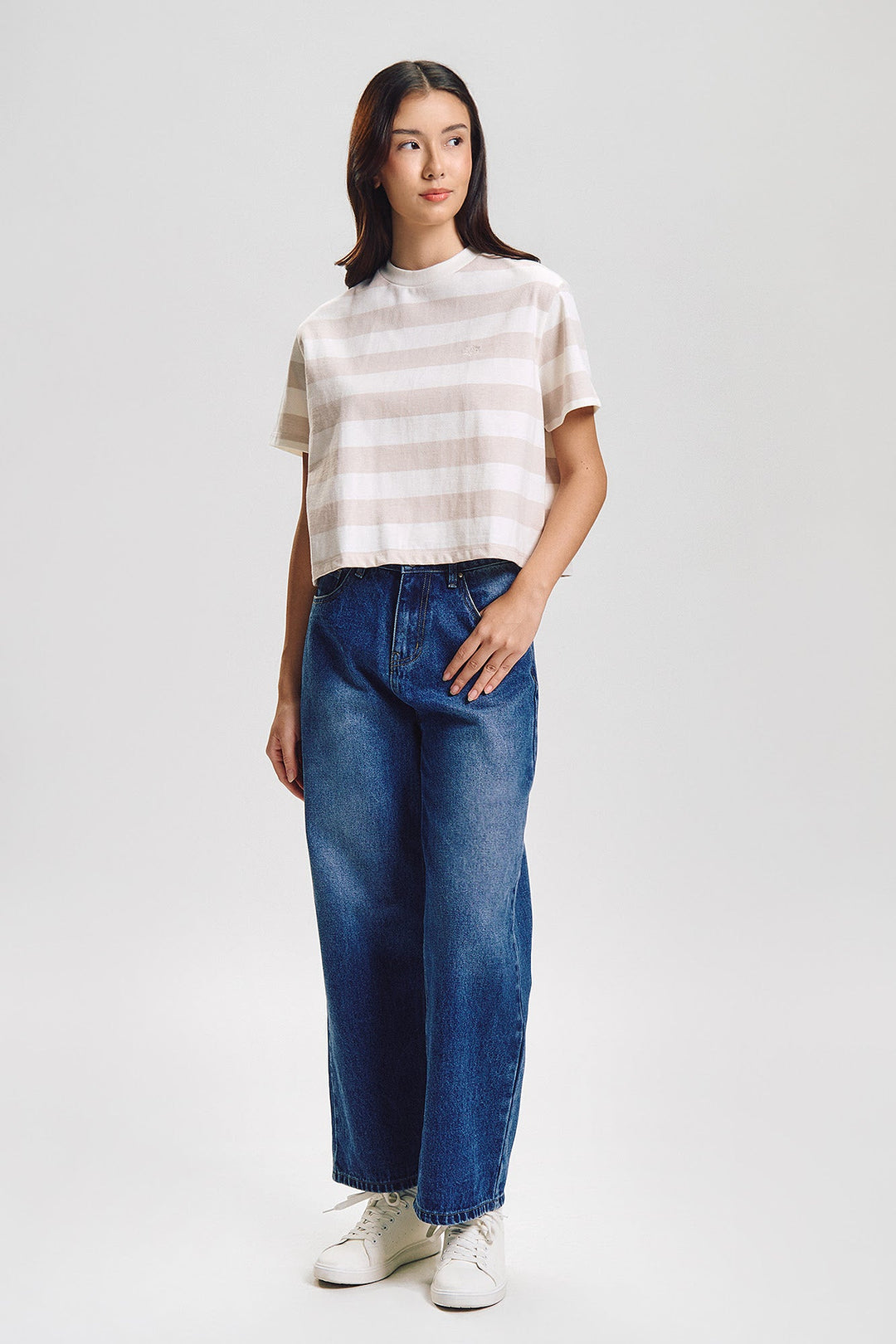 Stripes Loose Fit T-Shirt with Branding