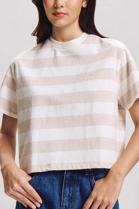 Stripes Loose Fit T-Shirt with Branding