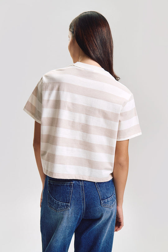 Stripes Loose Fit T-Shirt with Branding