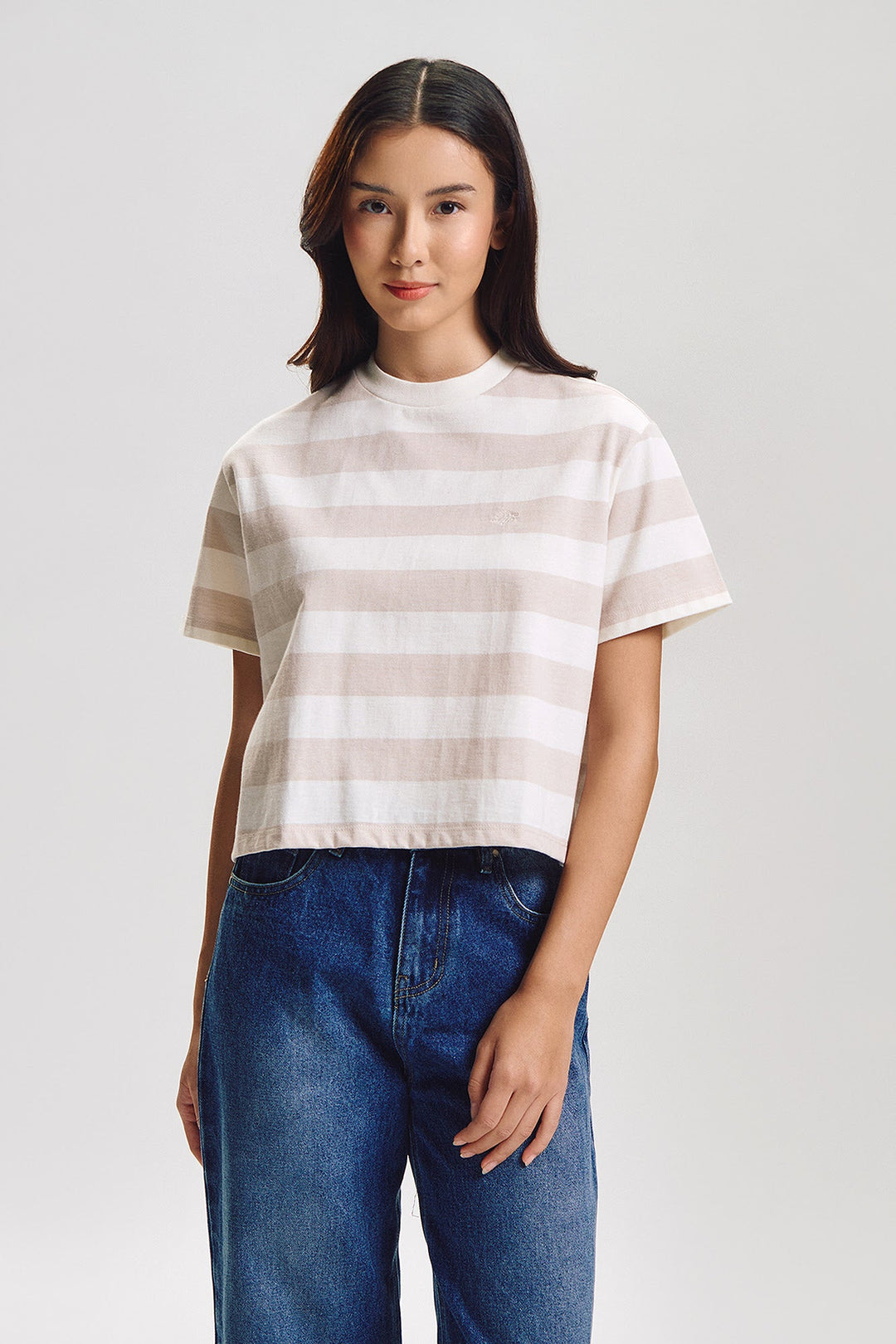 Stripes Loose Fit T-Shirt with Branding