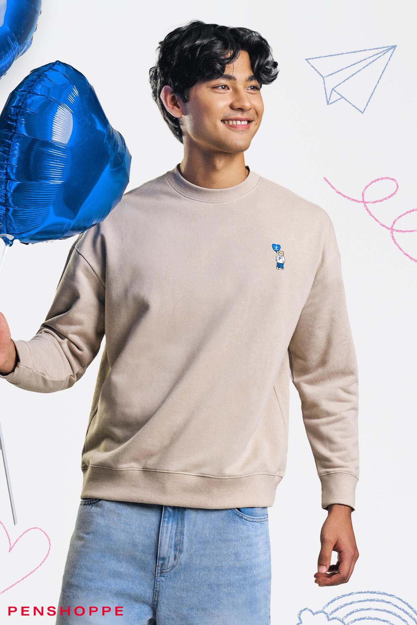 PENSHOPPE X HOPE Crew Relaxed Fit Pullover Sweater